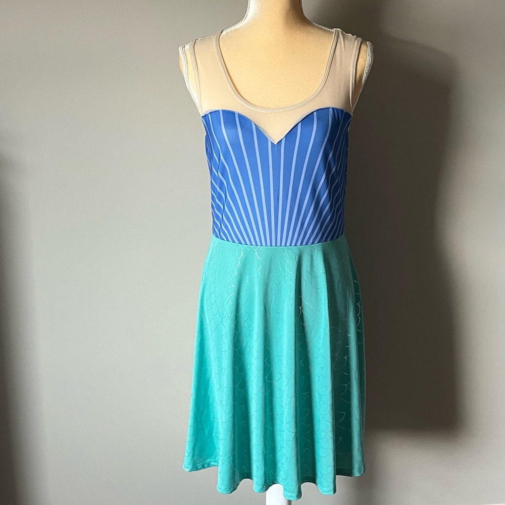 Spirit Halloween mermaid dress with sheer bodice
